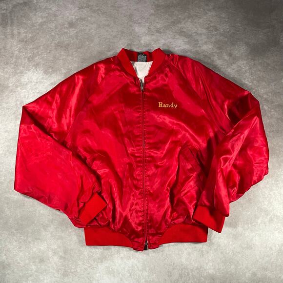 Eddy & The Eagles Soarin' in the USA '86 Tour Red Satin Jacket - Picture 2 of 7